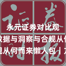 永元证券对比观察：数据与洞察与合规从何而来懒人包｜方法篇